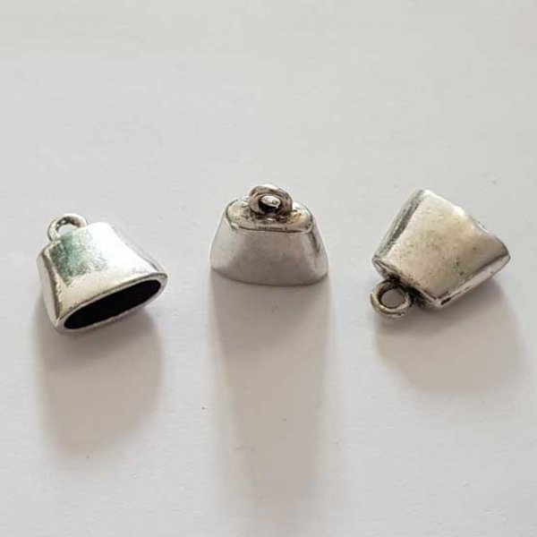 Embout &agrave; coller N&deg;07 Argent 17 x 16 mm