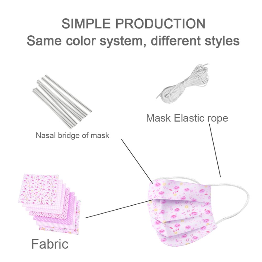 Conjunto de material de máscara Cor-de-rosa