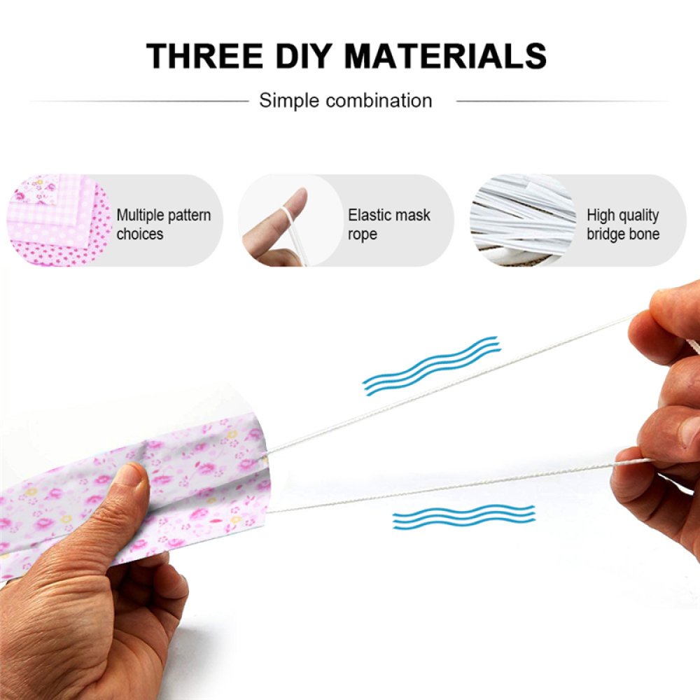 Conjunto de material de máscara Cor-de-rosa