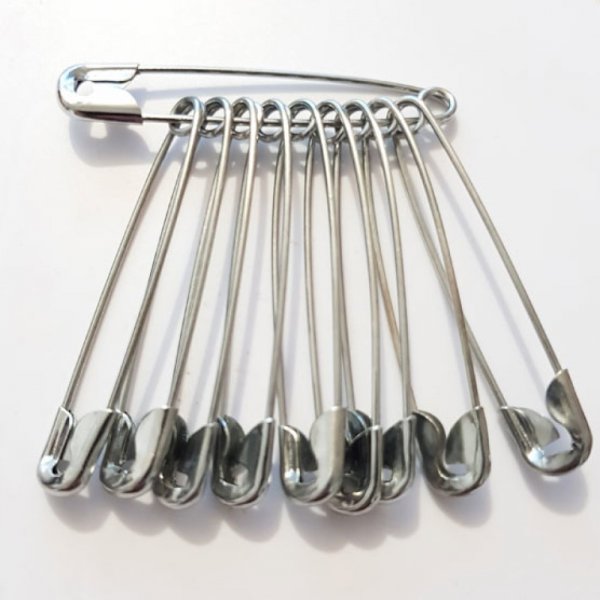 Alfinetes de seguran&ccedil;a 55 mm x 10 unidades