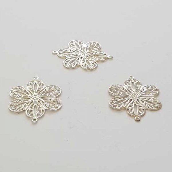 Estampe N&deg;05 Feuille Argent 26 x 20 mm