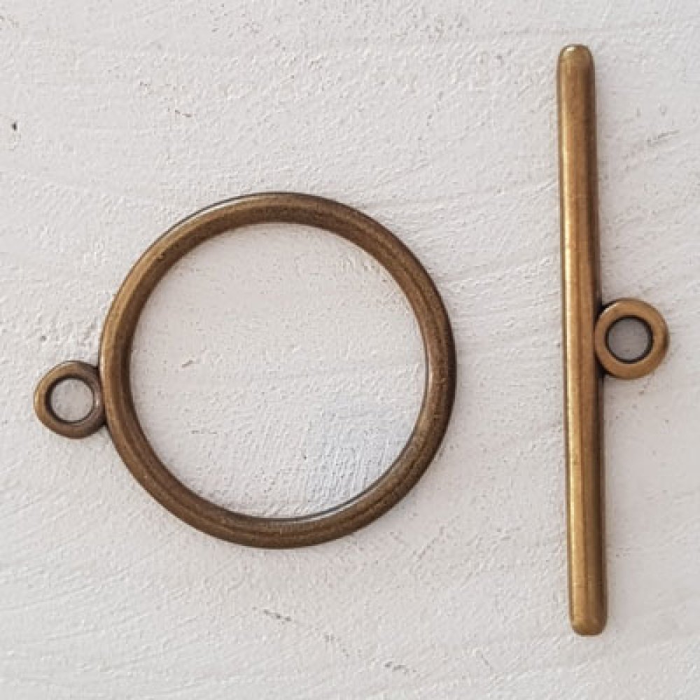 Fecho de báscula padrão redondo em bronze N°22