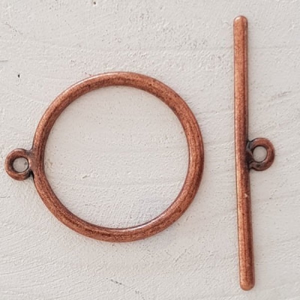 Fecho de b&aacute;scula padr&atilde;o redondo em bronze N&deg;23