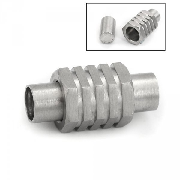 Fecho magn&eacute;tico em a&ccedil;o inoxid&aacute;vel 05 mm Prata N&deg;01