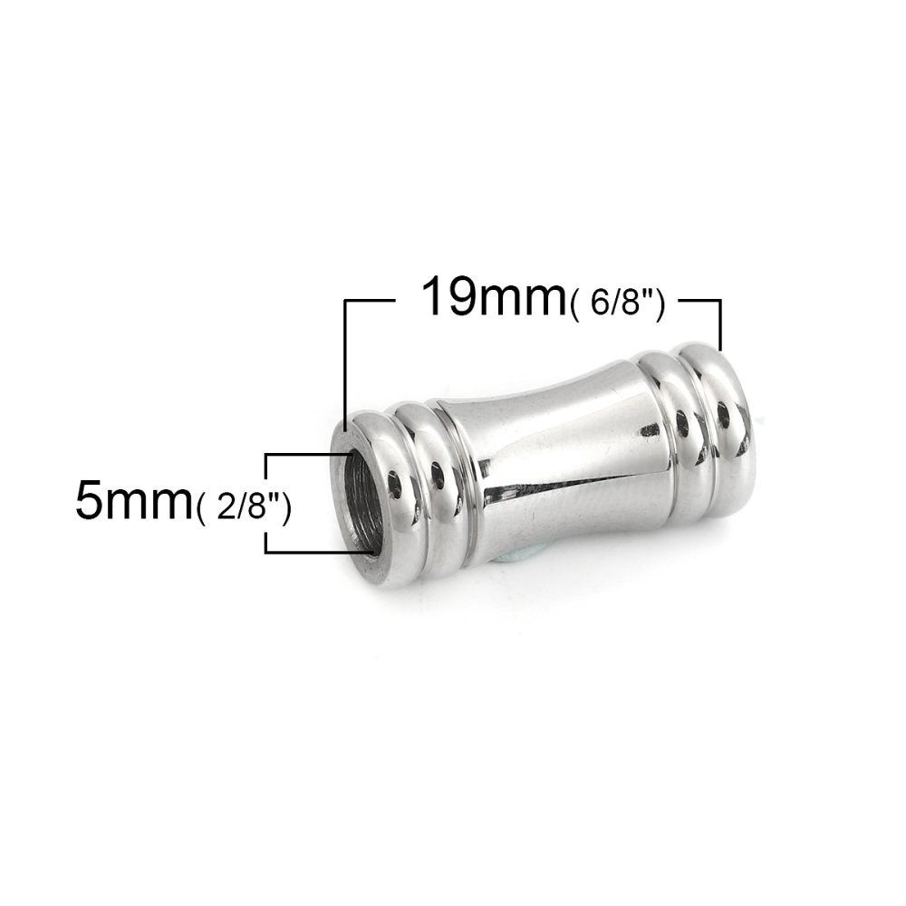 Fecho magnético em aço inoxidável 05 mm Prata N°02