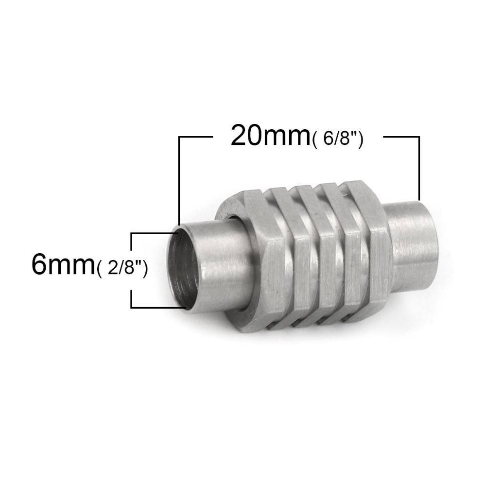 Fecho magnético Aço inoxidável 06 mm Prata N°01