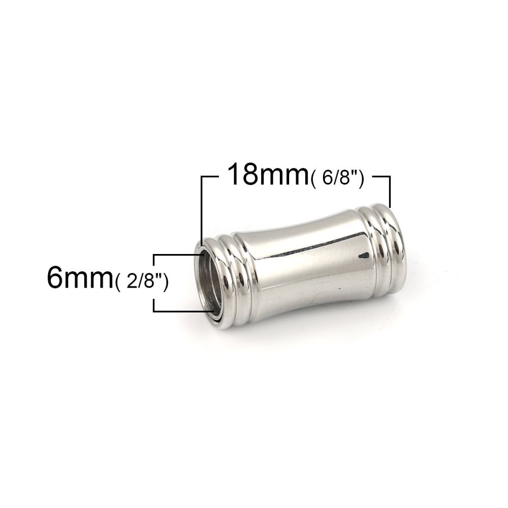 Fecho magnético Aço inoxidável 06 mm Prata N°03