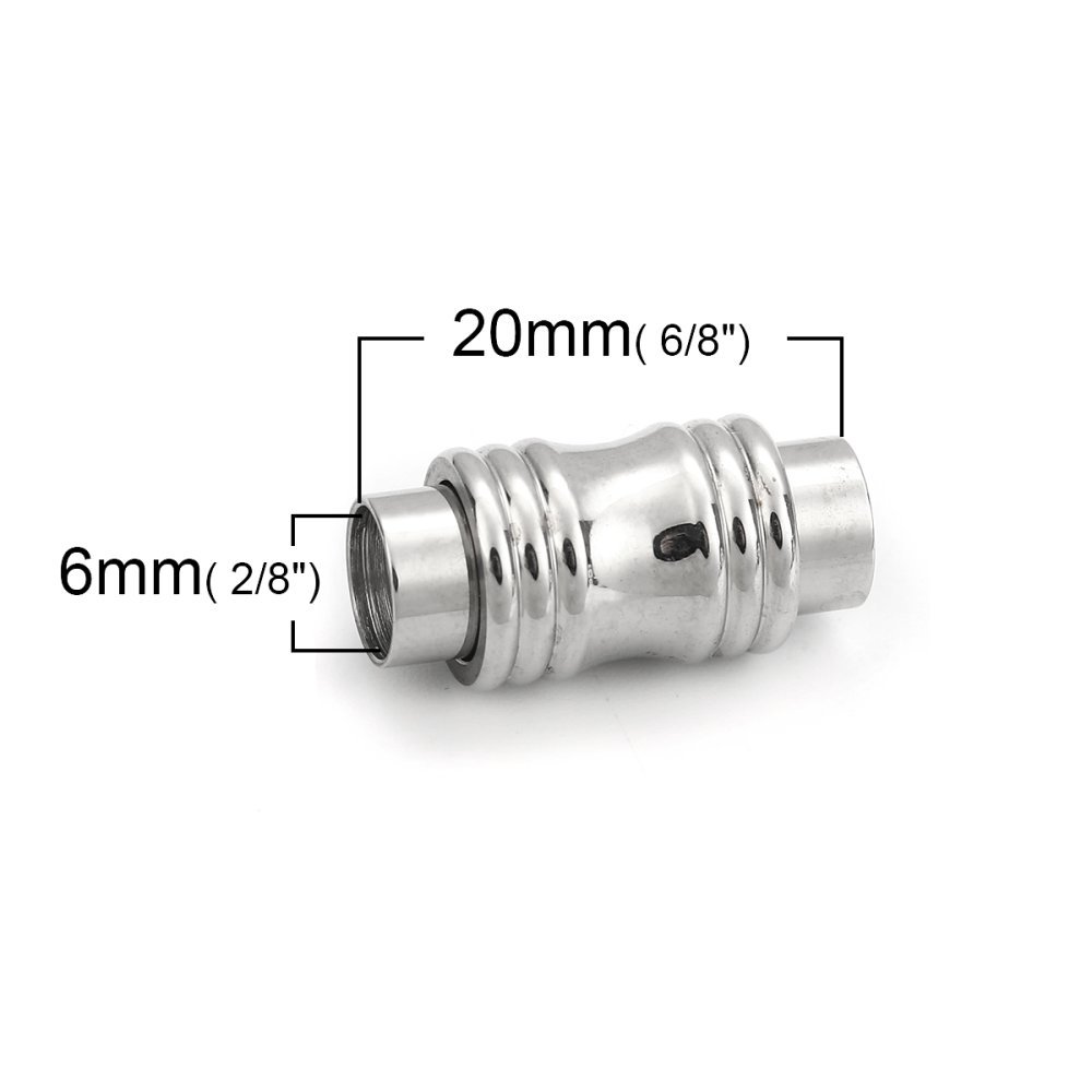 Fecho magnético Aço inoxidável 06 mm Prata N°05