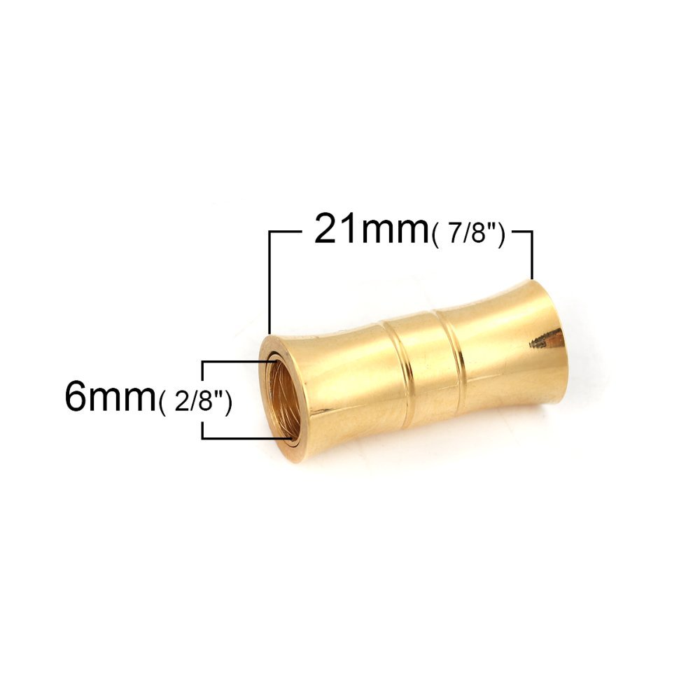 Fecho magnético Aço inoxidável 06 mm Ouro N°06
