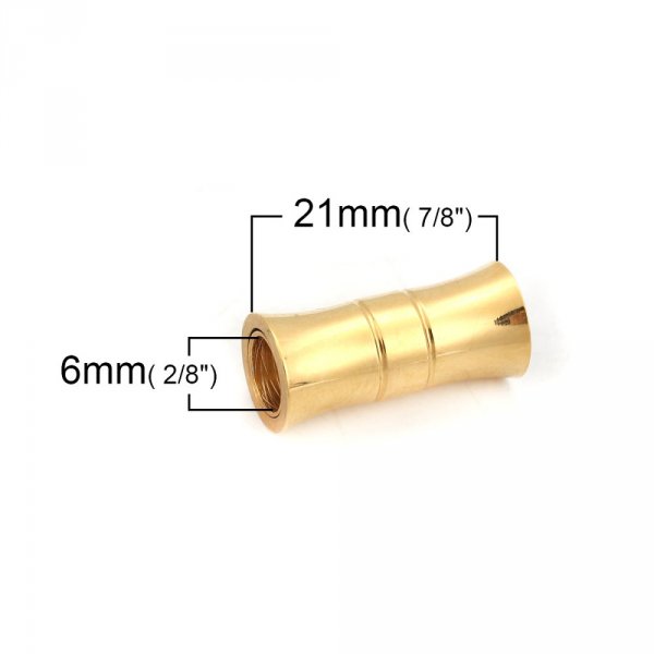 Fecho magn&eacute;tico A&ccedil;o inoxid&aacute;vel 06 mm Ouro N&deg;06