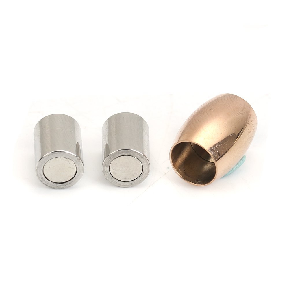 Fecho magnético em aço inoxidável 06 mm Prata/Champagne N°07