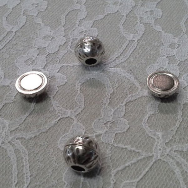 Fecho magn&eacute;tico de zamak para couro Redondo 05 mm