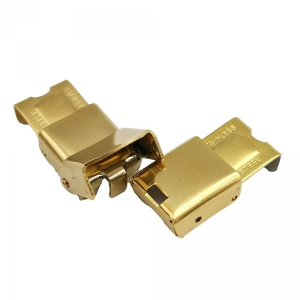 Fecho de couro com 10 mm de largura em ouro