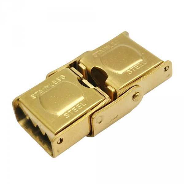 Fecho de couro com 10 mm de largura em ouro