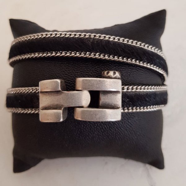 Fecho de gancho Zamak para couro 10 mm