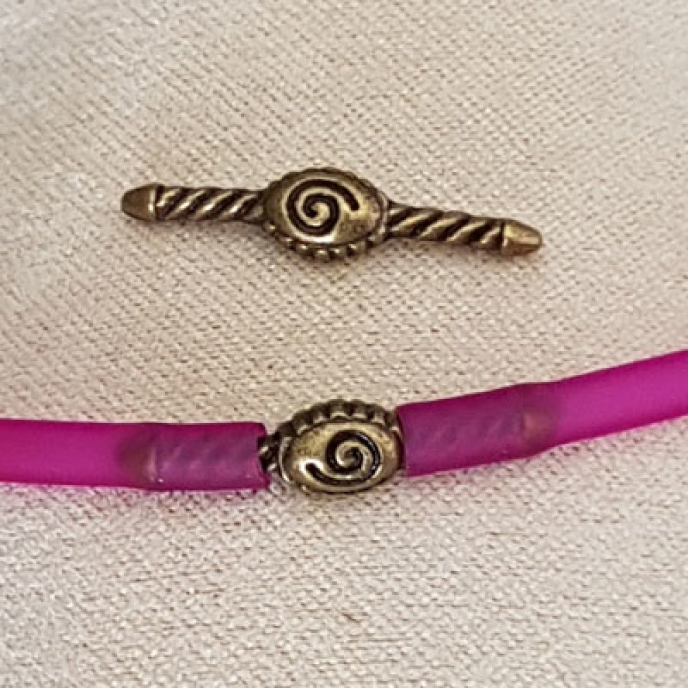 Fecho de cordão de pvc oco de 3 mm