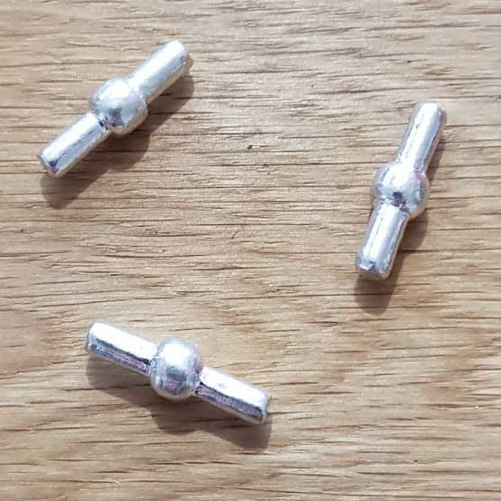 Fecho de cordão de PVC oco de 5 mm prateado