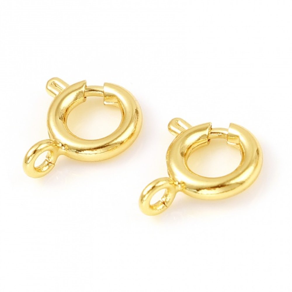 Fecho de mola redondo banhado a ouro N°01 Ouro