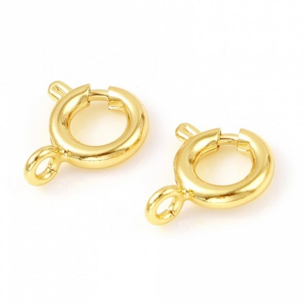 Fecho de mola redondo banhado a ouro N&deg;01 Ouro