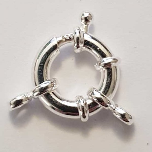 Fermoir rond &agrave; ressort Argent 925 N&deg;04-02