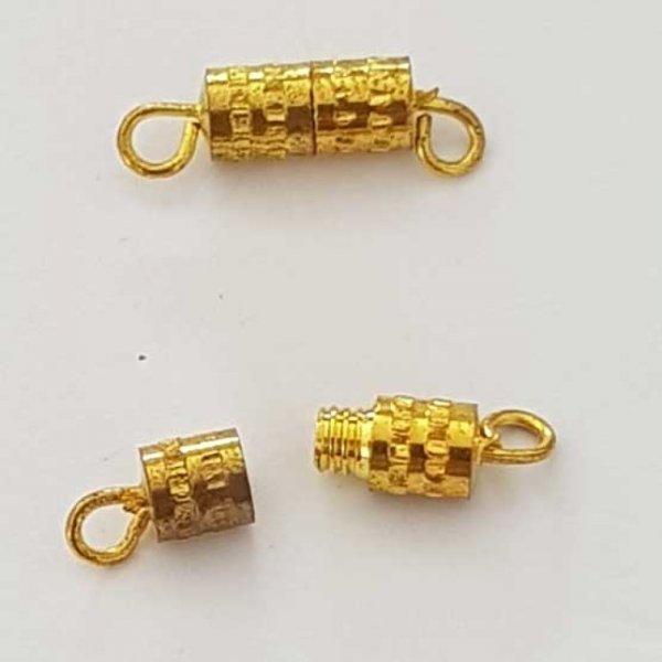 Fermoir &agrave; vis 14 mm Dor&eacute; 1 pi&egrave;ce