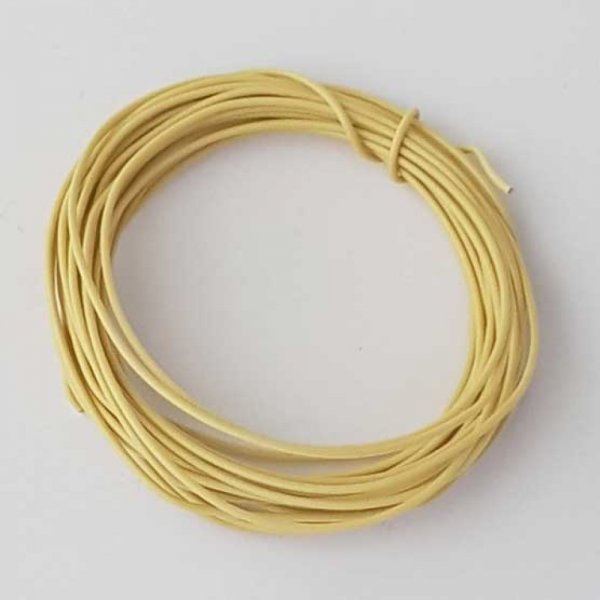 Fil M&eacute;tal Plastifi&eacute; 0.8 mm Cr&egrave;me x 3 m&egrave;tres