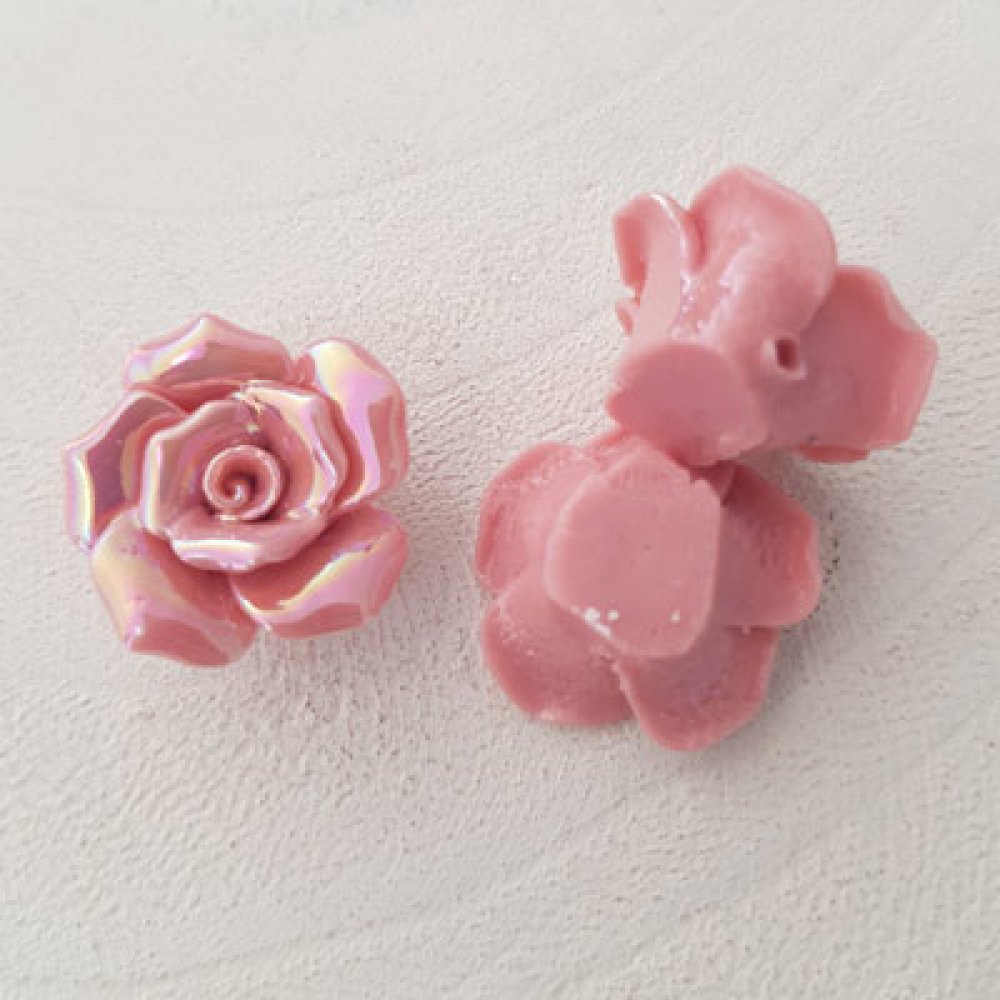 Flor de faiança 15 mm N°02-08 Rosa claro