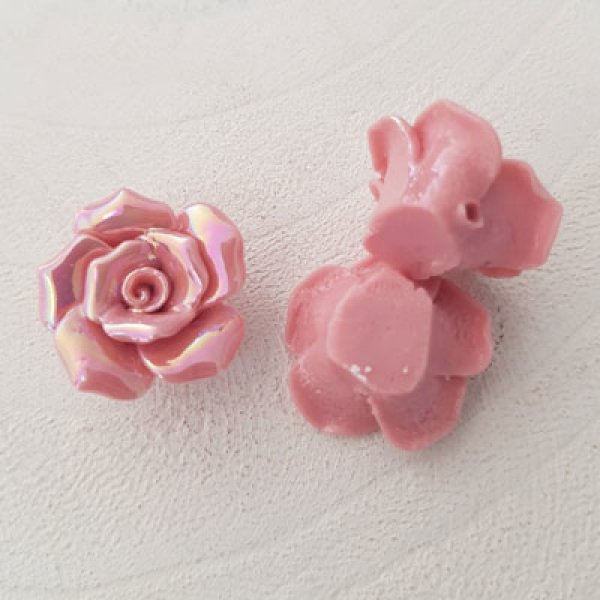 Flor de faian&ccedil;a 15 mm N&deg;02-08 Rosa claro