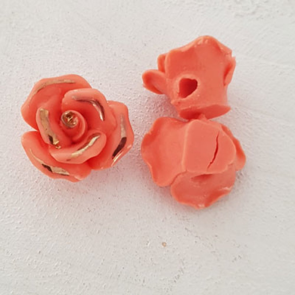 Fleur Faïence 15 mm N°01-05 Salmão escuro