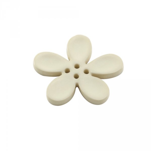 Fleur Orchid&eacute;e r&eacute;sine 4 trous 30 x 3 mm Beige 02