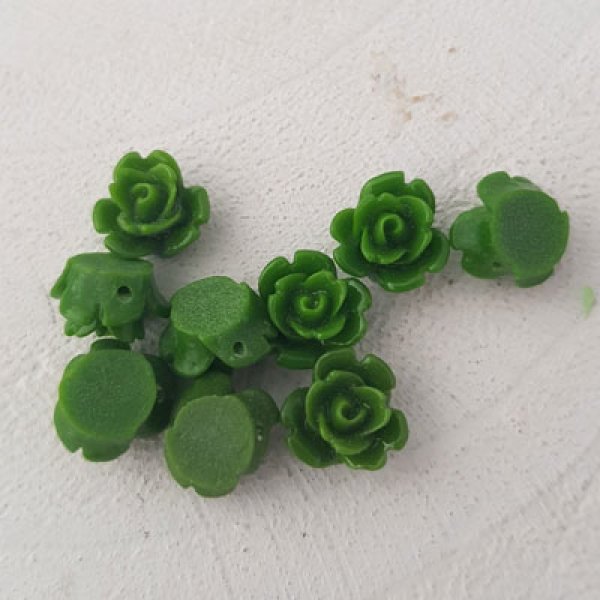 Flor sint&eacute;tica 09 mm N&deg;01-25 Verde escuro