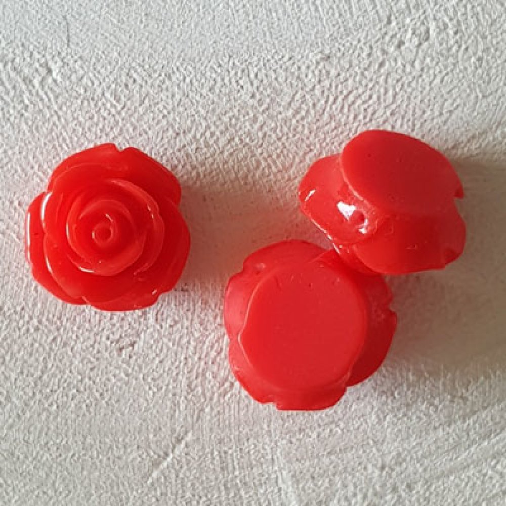 Flor sintética 20 mm N°01-11 Vermelho