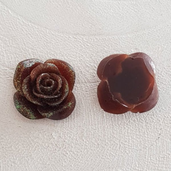 Flor sint&eacute;tica 20 mm N&deg;05-16 Castanho