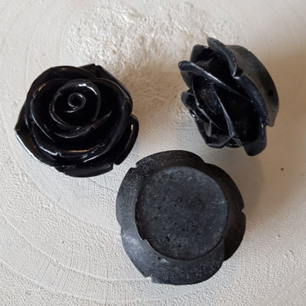 Flor sintética n.º 02-08 preto