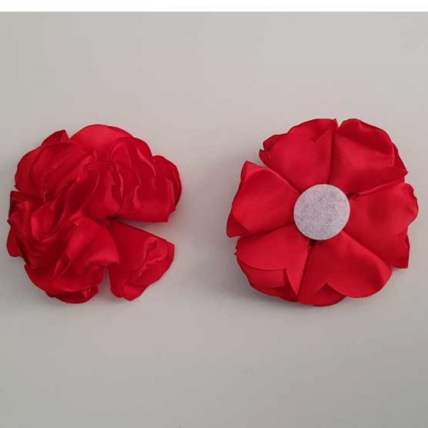 Fleur Tissus Uni 6 p&eacute;tales N&deg;01-03