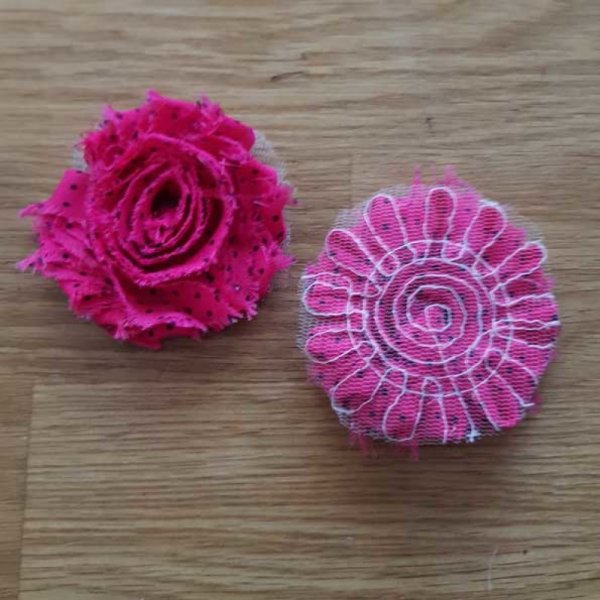 Flor de tecido desfiado n.&ordm; 41