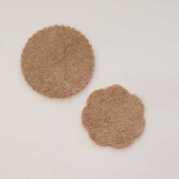 Jolie petite fleur en Feutrine 45 mm et 36 mm N&deg;14-15 x 2 pi&egrave;ces