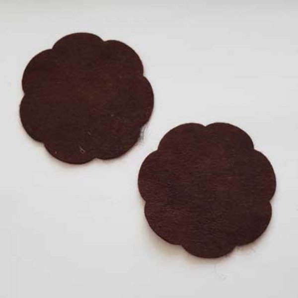 Jolie petite fleur en Feutrine 65 mm N&deg;21-20 x 2 pi&egrave;ces