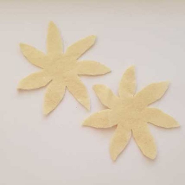 Jolie petite fleur en Feutrine 80 mm N&deg;07-01 x 2 pi&egrave;ces