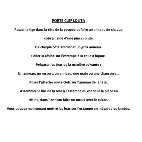 Kit Poup&eacute;e Porte Cl&eacute; Lolita N&deg;03