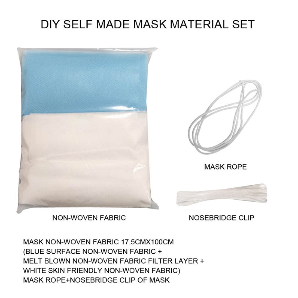 Kit de fabrico de máscaras com banda de ponte para o nariz e banda para a orelha com filtro