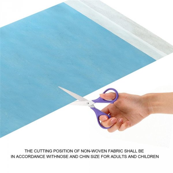 Kit de fabrico de m&aacute;scaras com banda de ponte para o nariz e banda para a orelha com filtro