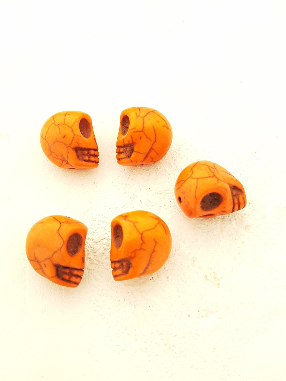 Lote 01 Crânios de Howlite coloridos 18 mm