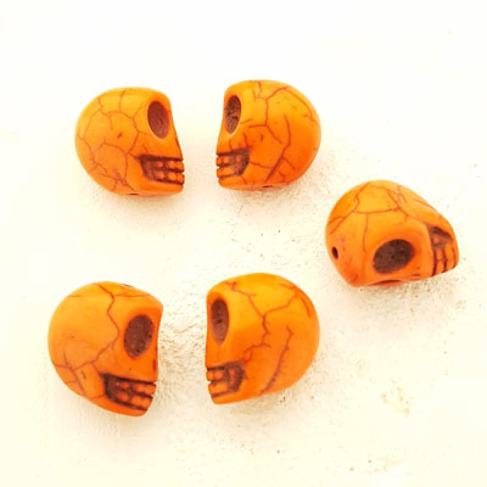 Lote 01 Crânios de Howlite coloridos 18 mm