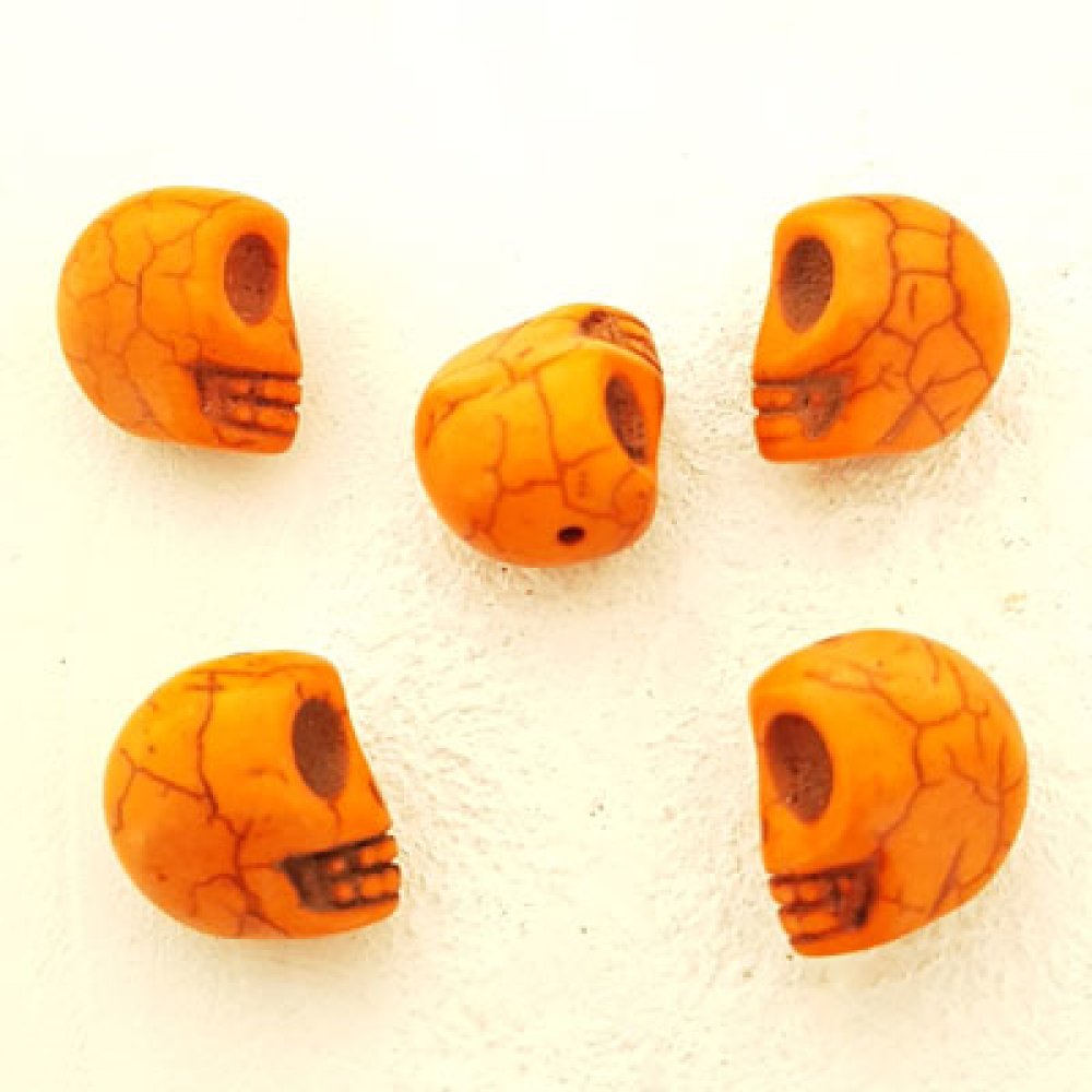 Lote 02 Crânios de Howlite coloridos 18 mm