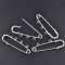 Conjunto de 20 alfinetes de enfermeira prateados com 3 argolas 70x20mm N°003 