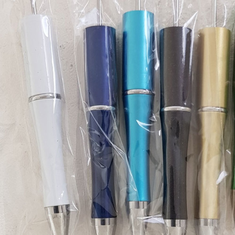 Pacote de 10 canetas decorativas com contas para personalização