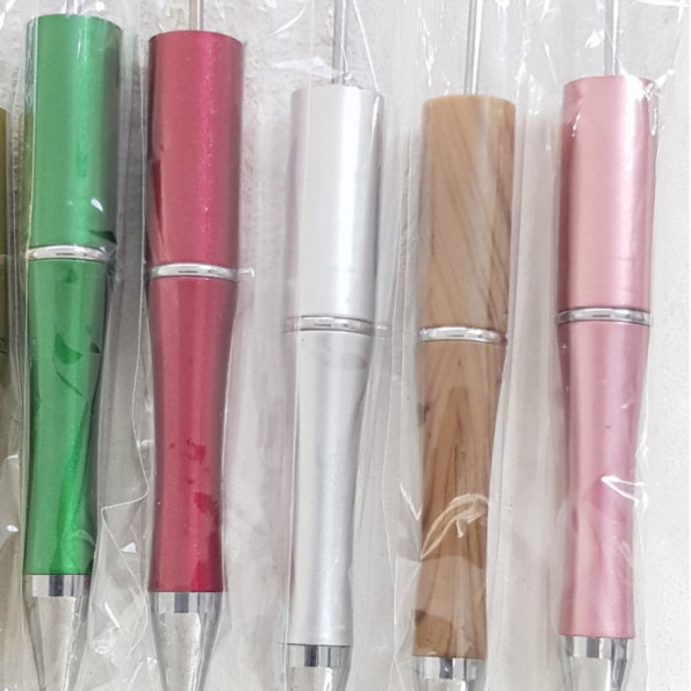 Pacote de 10 canetas decorativas com contas para personalização