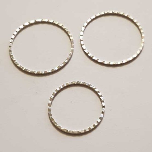 Lot de 3 anneaux argent&eacute; 059 Argent