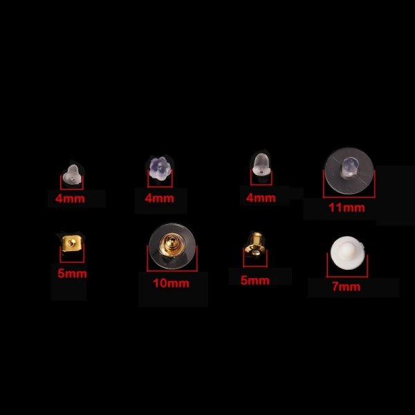 Lote de 400 pontas N&deg;02 mistas (200 pares) para brincos.